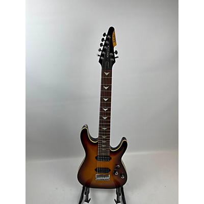 Schecter Guitar Research Used Schecter Guitar Research Diamon SERIES C7 Faded Tobacco Solid Body Electric Guitar