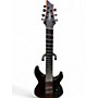 Used Schecter Guitar Research Diamond C7 Rob Scallon black and natural Solid Body Electric Guitar black and natural