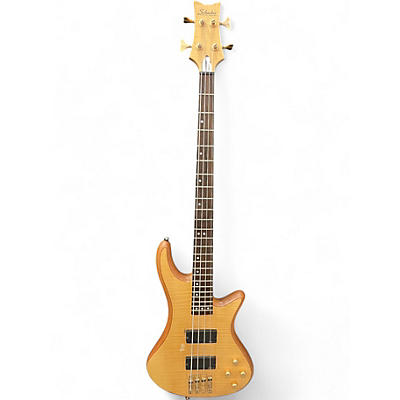 Used Schecter Guitar Research Diamond Custom 4 Natural Electric Bass Guitar