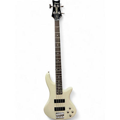 Used Schecter Guitar Research Diamond DELUXE Classic White Electric Bass Guitar