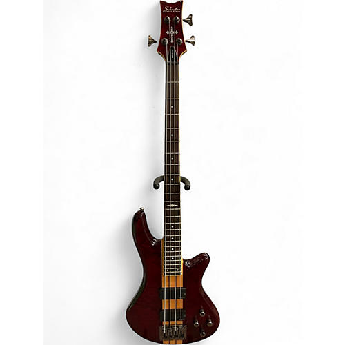 Used Schecter Guitar Research Diamond Elite 4 Crimson Electric Bass Guitar Crimson