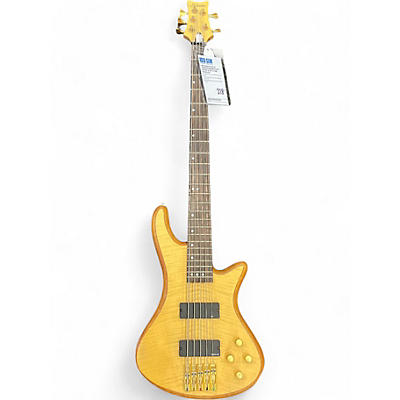 Schecter Guitar Research Used Schecter Guitar Research Diamond Passive Custom Active 5 String Natural Electric Bass Guitar