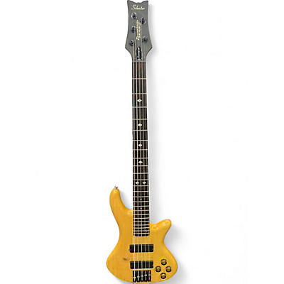 Used Schecter Guitar Research Diamond Passive Custom Active 5 String Natural Electric Bass Guitar