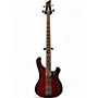 Used Schecter Guitar Research Diamond Series 004 Trans Crimson Red Electric Bass Guitar Trans Crimson Red