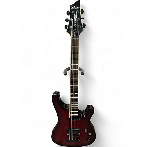 Used Schecter Guitar Research Diamond Series 006 Elite Crimson Burst Solid Body Electric Guitar Crimson Burst