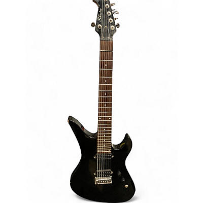 Schecter Guitar Research Used Schecter Guitar Research Diamond Series Avenger 7 Black Solid Body Electric Guitar