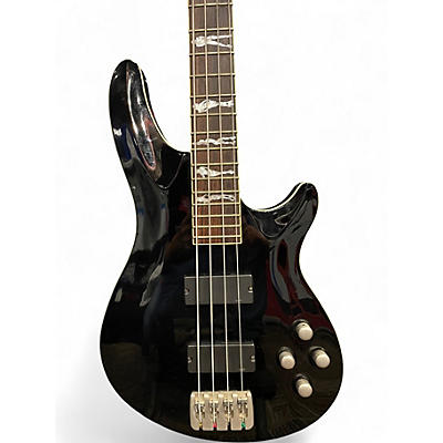 Used Schecter Guitar Research Diamond Series Black Electric Bass Guitar