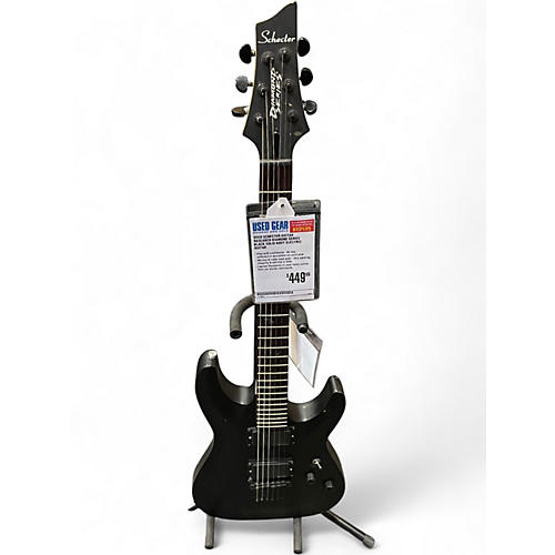 Used Schecter Guitar Research Diamond Series Black Solid Body Electric Guitar Black