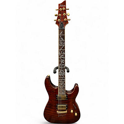 Used Schecter Guitar Research Diamond Series C-1 Classic Antique Amber Solid Body Electric Guitar