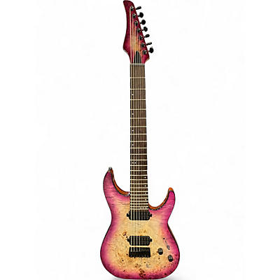 Used Schecter Guitar Research Diamond Series C-7 Pro Aurora Buirst Solid Body Electric Guitar