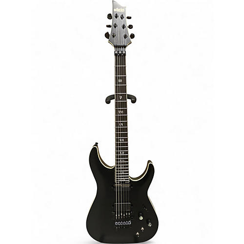 Used Schecter Guitar Research Diamond Series C7 SLS Evil Twin Satin Black Solid Body Electric Guitar Satin Black