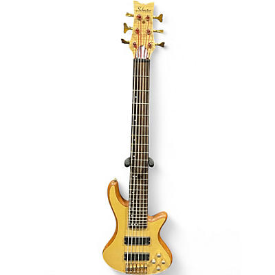 Used Schecter Guitar Research Diamond Series Custom-6 Natural Electric Bass Guitar