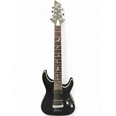 Used Schecter Guitar Research Diamond Series Damien Platinum 7 Trans Black Solid Body Electric Guitar