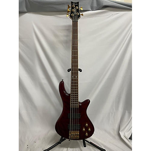 Schecter Guitar Research Used Schecter Guitar Research Diamond Series Elite 5 Red Electric Bass Guitar Red