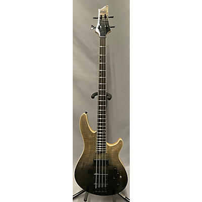 Used Schecter Guitar Research Diamond Series Elite SLS Blue To Black Fade Electric Bass Guitar