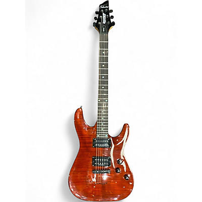 Used Schecter Guitar Research Diamond Series Gryphon Trans Crimson Red Solid Body Electric Guitar