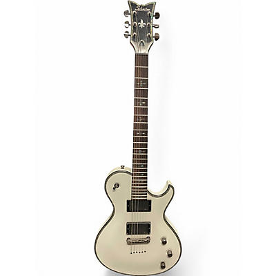 Used Schecter Guitar Research Diamond Series Hellraiser Antique Ivory Solid Body Electric Guitar