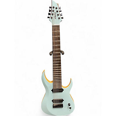 Used Schecter Guitar Research Diamond Series John Browne Tao-8 Sonic Blue Solid Body Electric Guitar