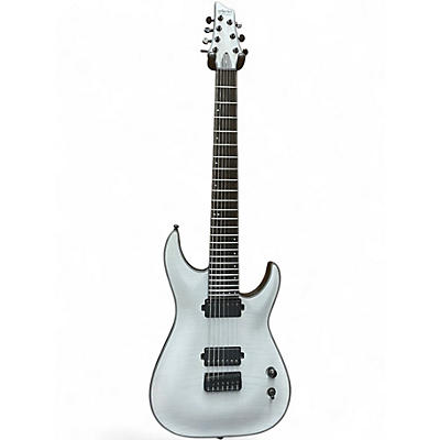Used Schecter Guitar Research Diamond Series KM-7 MK1 7 String Satin White Solid Body Electric Guitar
