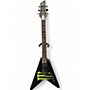 Used Schecter Guitar Research Diamond Series Monster Flying V Black Solid Body Electric Guitar Black