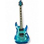Used Schecter Guitar Research Diamond Series OMEN EXREME Metallic Aqua Marine Solid Body Electric Guitar Metallic Aqua Marine