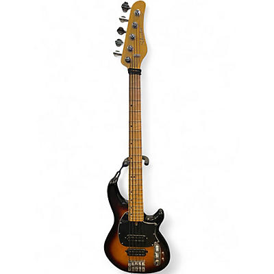Used Schecter Guitar Research Diamond Series P-4 3 Tone Sunburst Electric Bass Guitar
