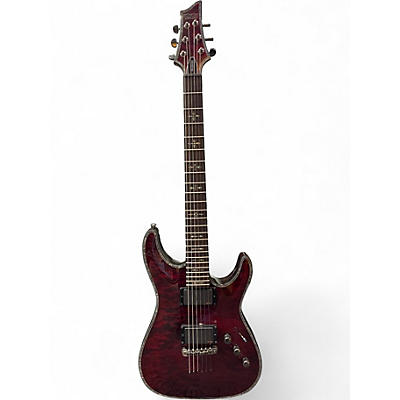 Used Schecter Guitar Research Diamond Series PT Black Cherry Solid Body Electric Guitar