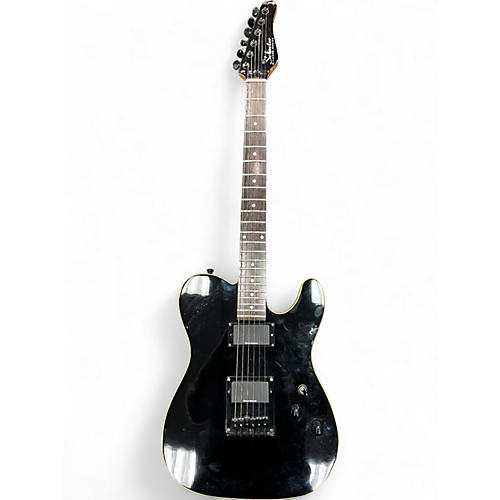 Used Schecter Guitar Research Diamond Series PT Black Solid Body Electric Guitar Black