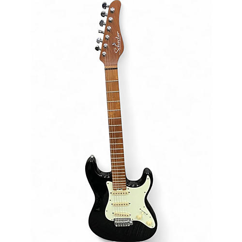 Used Schecter Guitar Research Diamond Series PT Black Solid Body Electric Guitar Black