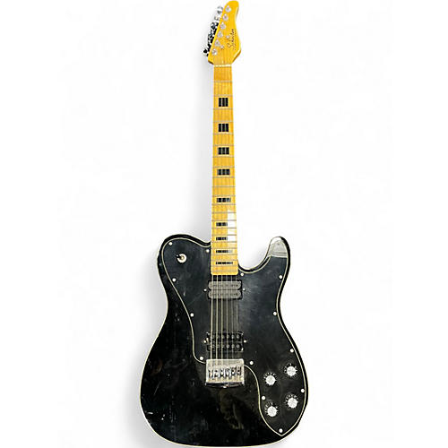 Used Schecter Guitar Research Diamond Series PT Black Solid Body Electric Guitar Black