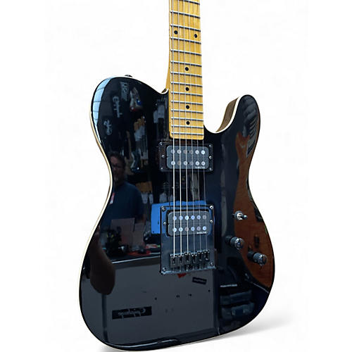 Used Schecter Guitar Research Diamond Series PT Black Solid Body Electric Guitar Black