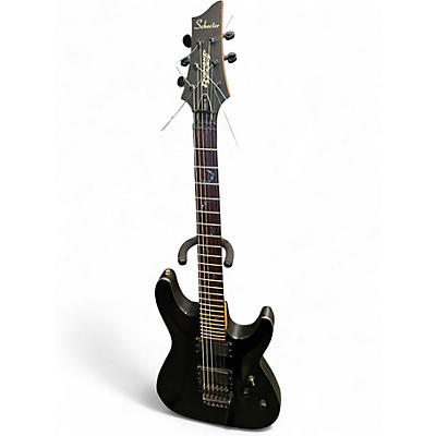 Used Schecter Guitar Research Diamond Series PT Black Solid Body Electric Guitar