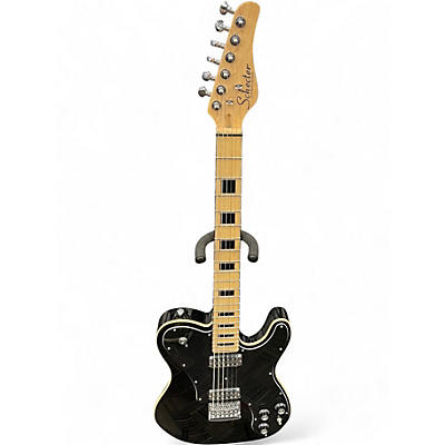 Used Schecter Guitar Research Diamond Series PT Black Solid Body Electric Guitar