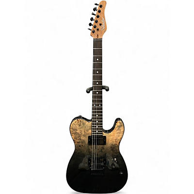 Used Schecter Guitar Research Diamond Series PT Black fade Solid Body Electric Guitar