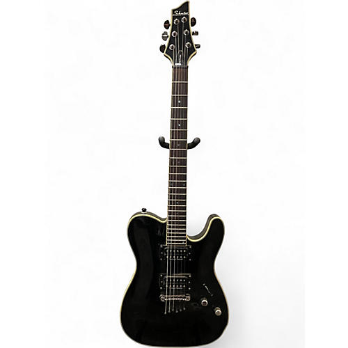 Used Schecter Guitar Research Diamond Series PT Blackjack Black Solid Body Electric Guitar Black