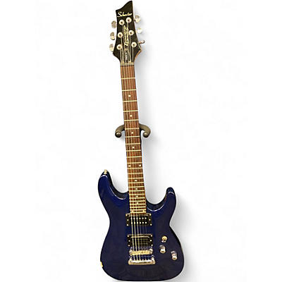 Used Schecter Guitar Research Diamond Series PT Blue Solid Body Electric Guitar