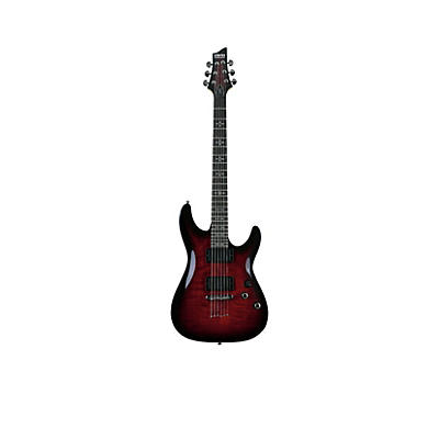 Schecter Guitar Research Used Schecter Guitar Research Diamond Series PT Crimson Red Burst Solid Body Electric Guitar