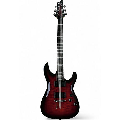 Schecter Guitar Research Used Schecter Guitar Research Diamond Series PT Crimson Red Burst Solid Body Electric Guitar Crimson Red Burst