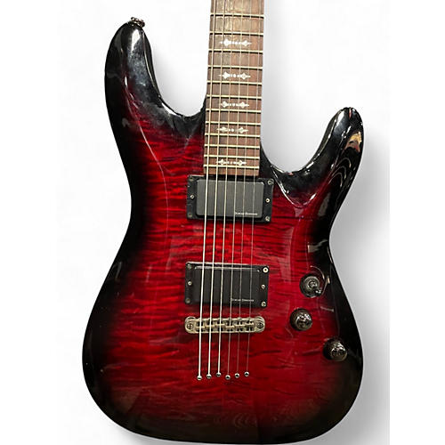 Schecter Guitar Research Used Schecter Guitar Research Diamond Series PT Dark Cherry Burst Solid Body Electric Guitar Dark Cherry Burst