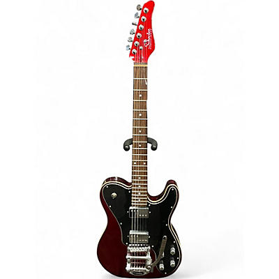 Used Schecter Guitar Research Diamond Series PT FAST BACK II Candy Apple Red Solid Body Electric Guitar