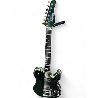 Used Schecter Guitar Research Diamond Series PT FASTBACK GREEN Solid Body Electric Guitar