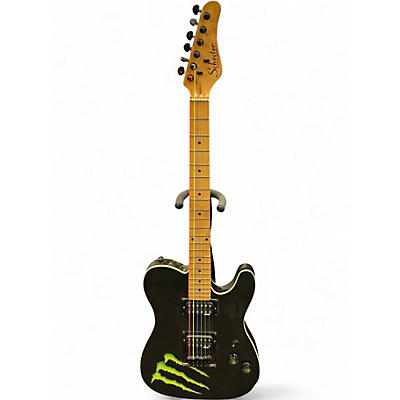 Used Schecter Guitar Research Diamond Series PT MONSTER BURST Black Solid Body Electric Guitar