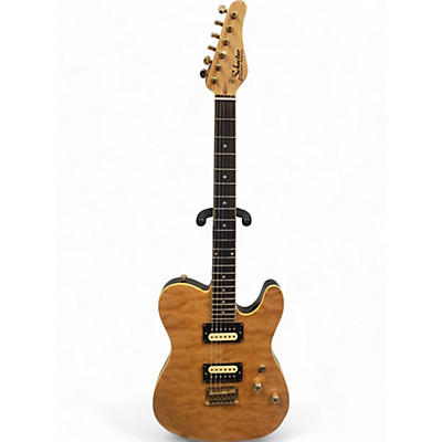 Schecter Guitar Research Used Schecter Guitar Research Diamond Series PT Natural Quilted Maple Solid Body Electric Guitar