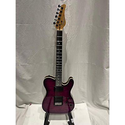 Used Schecter Guitar Research Diamond Series PT PRO Purple Solid Body Electric Guitar