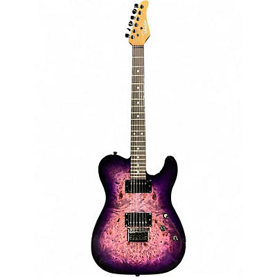 Used Schecter Guitar Research Diamond Series PT PURPLE BURL Solid Body Electric Guitar