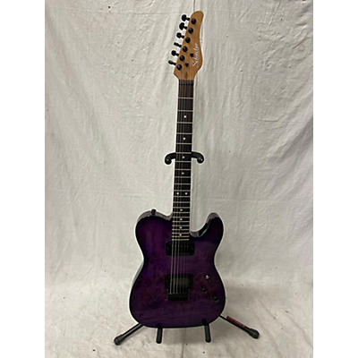 Schecter Guitar Research Used Schecter Guitar Research Diamond Series PT Purple Solid Body Electric Guitar