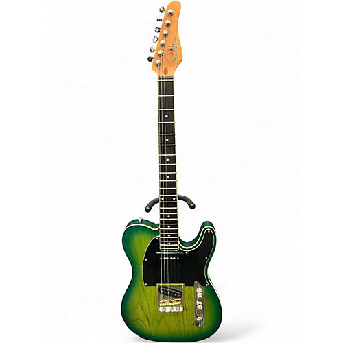 Used Schecter Guitar Research Diamond Series PT Trans Green Solid Body Electric Guitar Trans Green