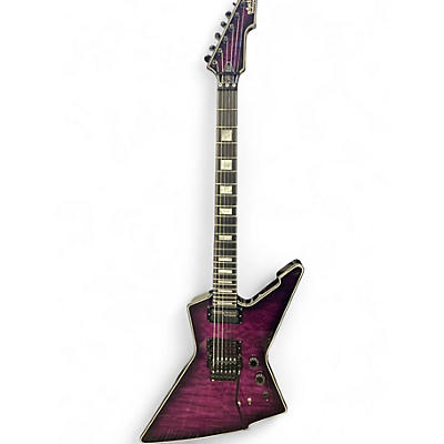 Used Schecter Guitar Research Diamond Series PT Trans Purple Solid Body Electric Guitar