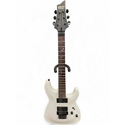 Used Schecter Guitar Research Diamond Series PT WHITE Solid Body Electric Guitar