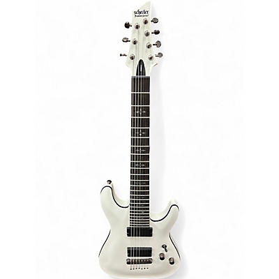 Used Schecter Guitar Research Diamond Series PT White Solid Body Electric Guitar